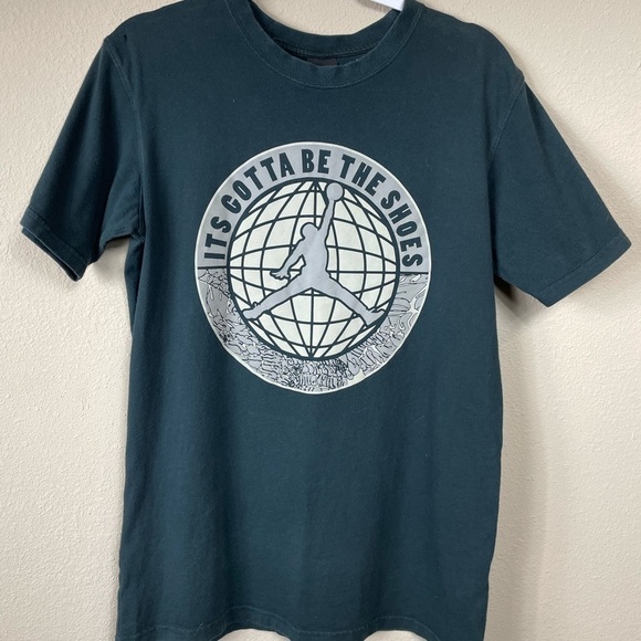 Nike Air Jordan ITS GOTTA BE THE SHOES Black short sleeve t-shirt, sz M - Picture 1 of 6